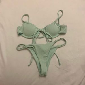 Mint green bikini